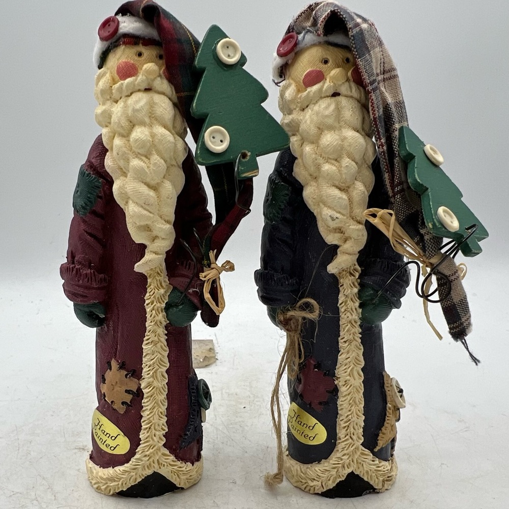 Vintage Santa Christmas Ornaments by PAPEL  Santas in Different Colored Coats